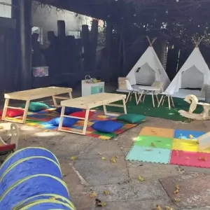 Sobre a Tia Rita Festas com Espaço Kids completo para eventos