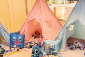 Festa do pijama infantil com cabaninhas da Tia Rita Festas em Americana Campinas e região