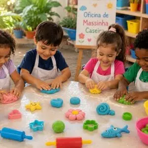 oficina infantil massinhas de modelar da tia rita festas