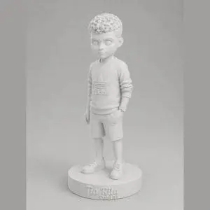 Criança personalizada como boneco 3D para oficina de pintura de bonecos e lembrancinha